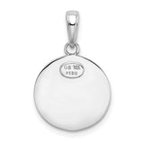 14k White Gold Saint Christopher Medal Charm