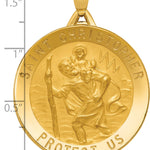 14k Saint Christopher Medal Pendant