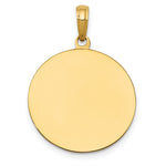 14k Saint Joseph Medal Pendant Polished and Satin-Solid