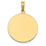 14k Saint Joseph Medal Pendant Polished and Satin-Solid