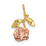 14ky w/White and Rose Rhodium Rose Chain Slide
