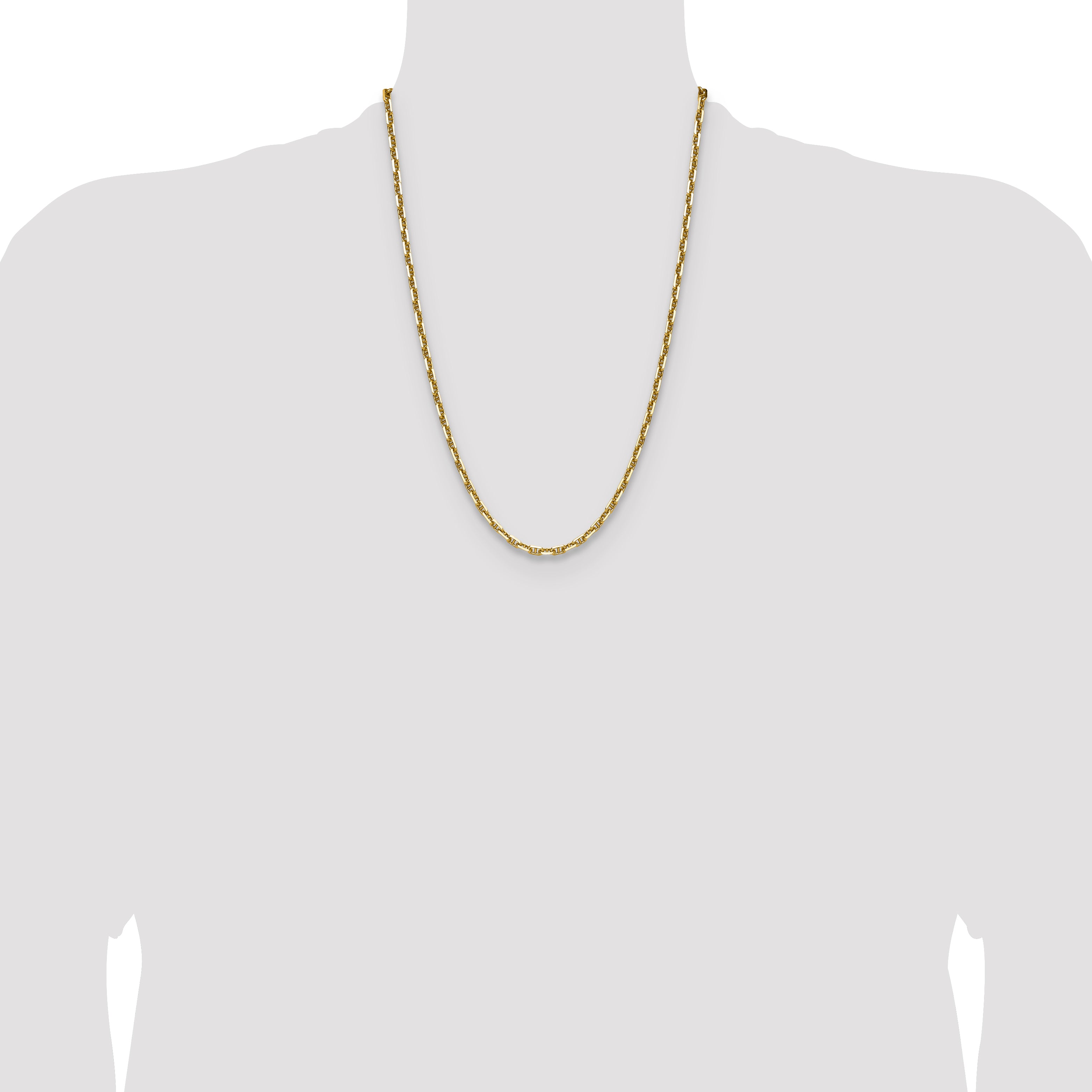 14k 3.5mm D/C Mariner Anchor Chain