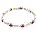 Color Bracelet in 18k Gold with Diamonds