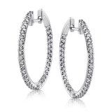 Hoop Earring in 18k Gold with Diamonds