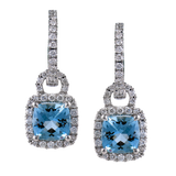 Color Earring in 18k Gold with Diamonds