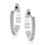 Hoop Earring in 18k Gold with Diamonds