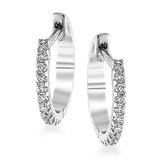 Hoop Earring in 18k Gold with Diamonds