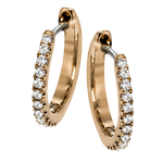Hoop Earring in 18k Gold with Diamonds