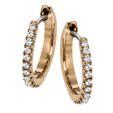 Hoop Earring in 18k Gold with Diamonds