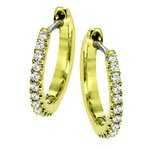 Hoop Earring in 18k Gold with Diamonds