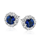 Color Earring in 18k Gold with Diamonds