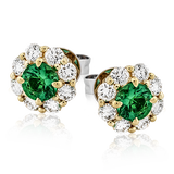 Color Earring in 18k Gold with Diamonds
