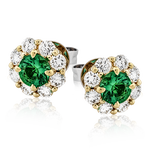 Color Earring in 18k Gold with Diamonds