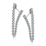Hoop Earring in 18k Gold with Diamonds