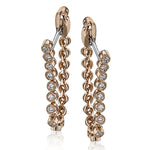 Hoop Earring in 18k Gold with Diamonds