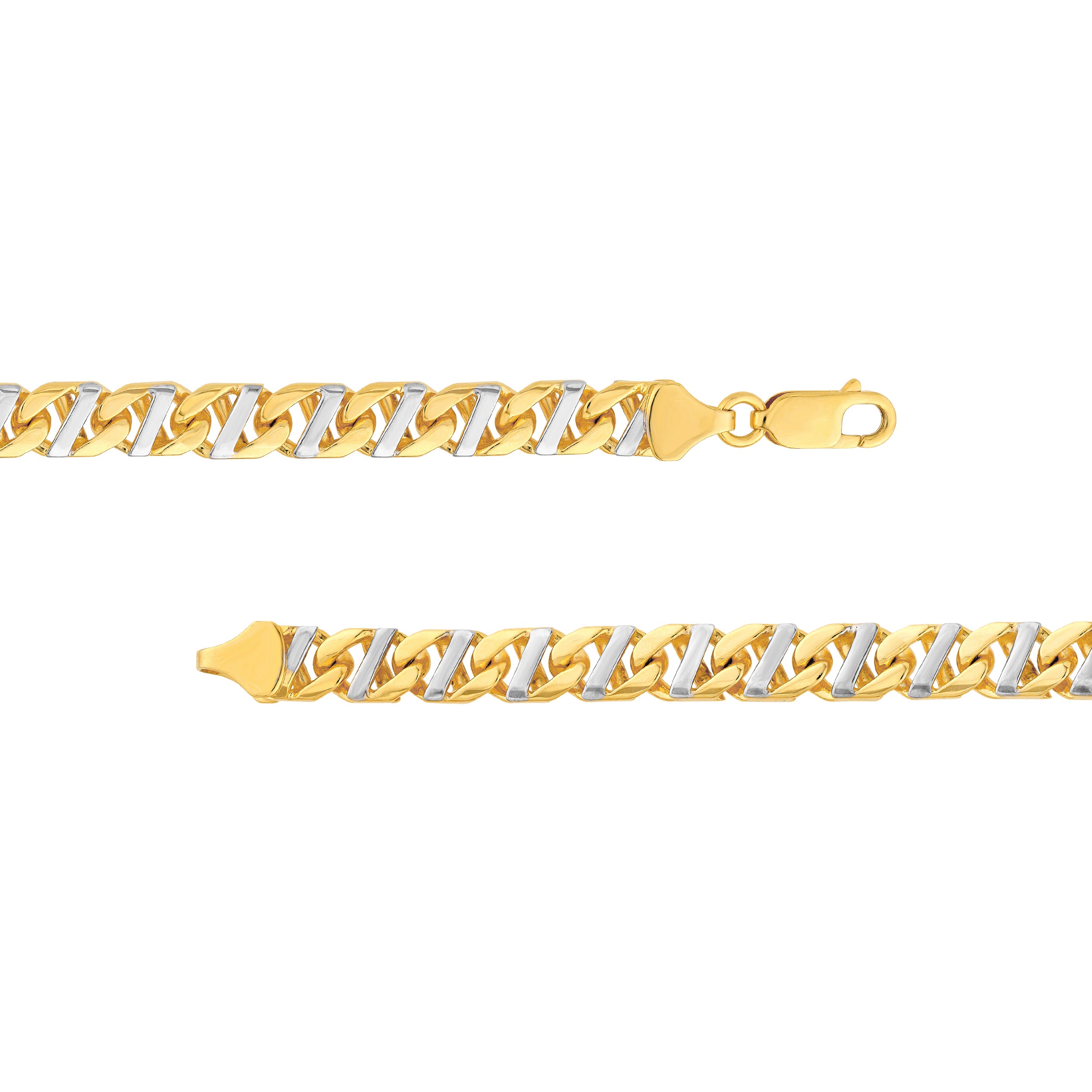 7mm Two-Tone Mens Mariner Chain