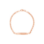 Kids ID Bracelet on Heart Mirror Rope Chain