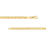 Kids ID Bracelet on Heart Mirror Rope Chain