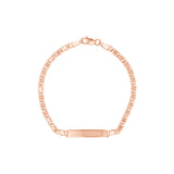 Kids ID Bracelet on Heart Mirror Rope Chain