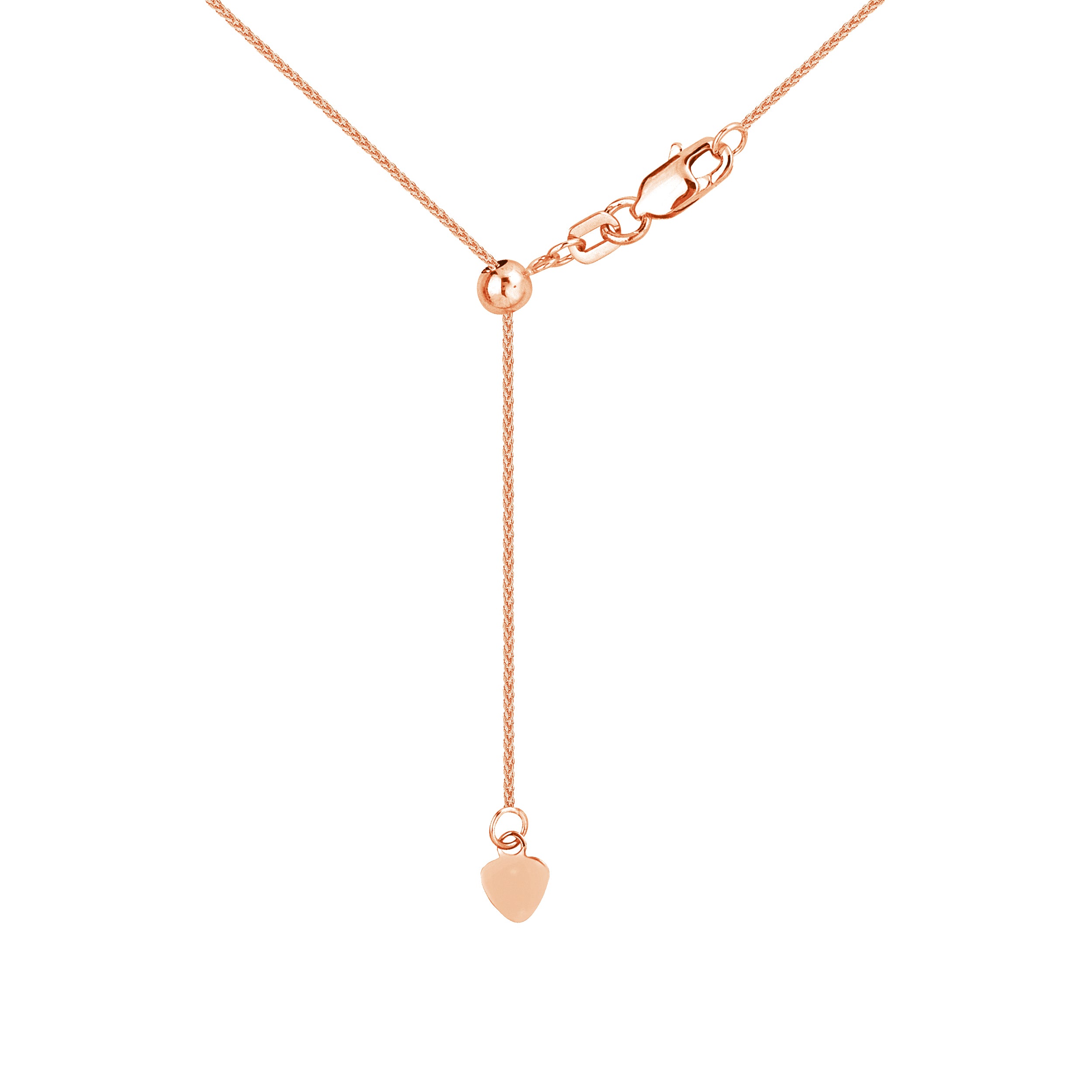 Adjustable Wheat Chain Necklace with Slider