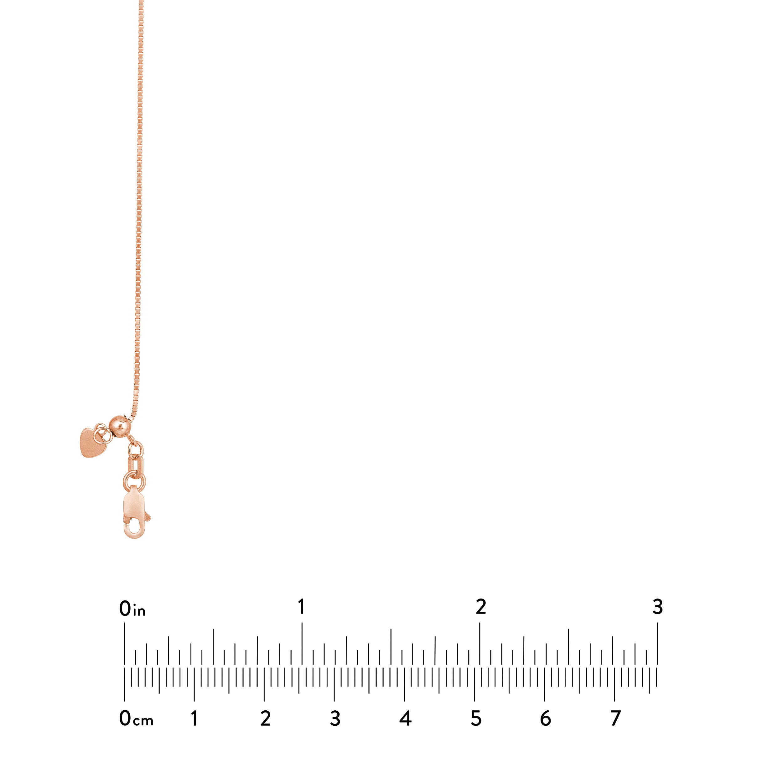 0.8mm Box Chain with Slider Bead