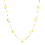 Open Heart on Box Chain Adj. Necklace
