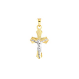 Two-Tone Small D/C Crucifix