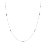 Bead and Marquise Stations Necklace