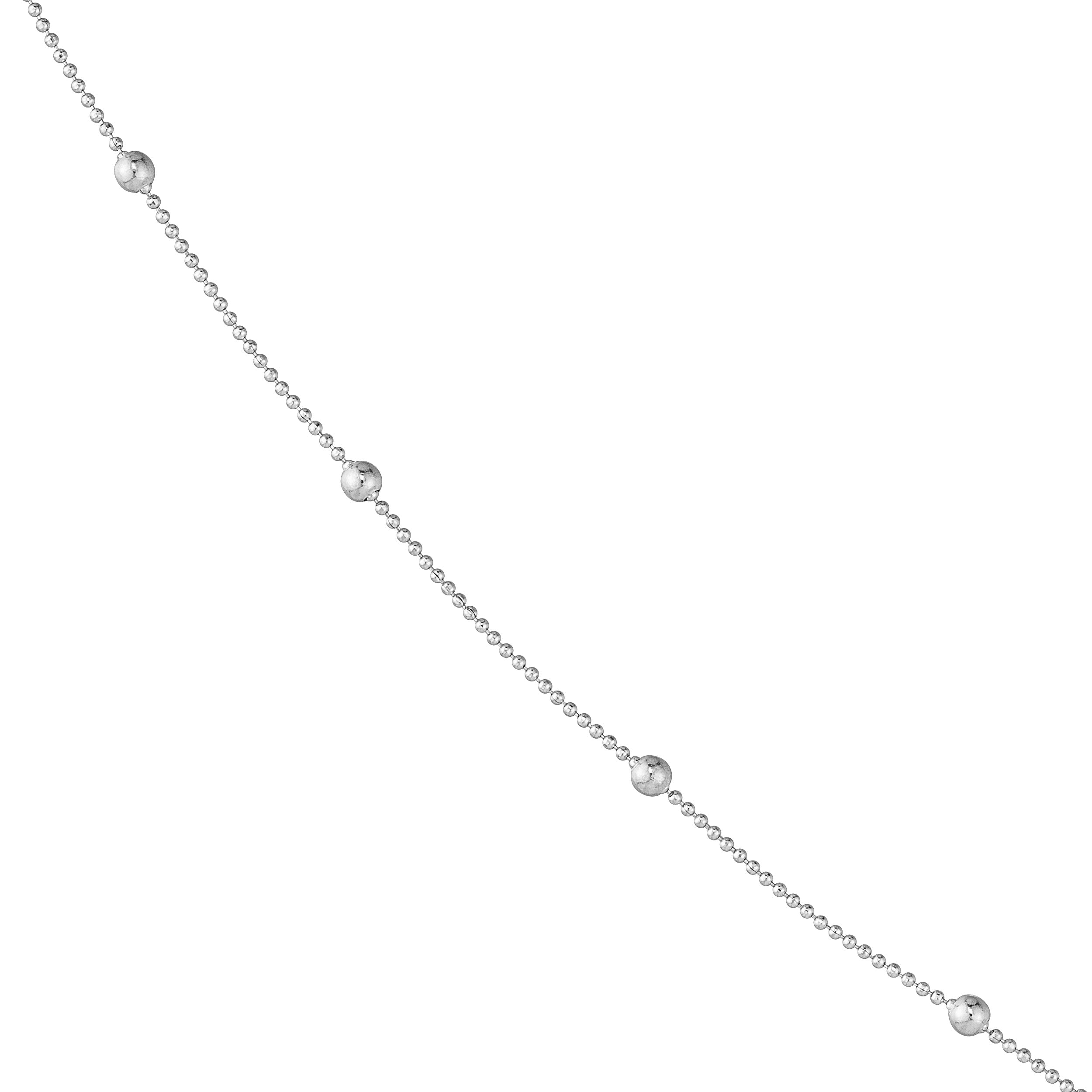Mini Ball Station Bead Chain Necklace
