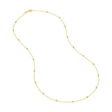 Mini Ball Station Bead Chain Necklace