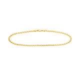3.0mm Mirror Heart Chain Anklet