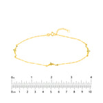 Dolphin Trio Adjustable Anklet