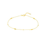 Mini Bead and Twist Adjustable Anklet