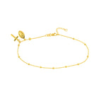 Virgin Mary and Cross Adjustable Anklet