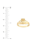 High-Polished Claddagh Ring for Women