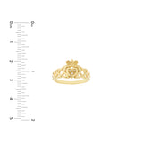 Braided Claddagh Ring with Diamond Accent