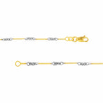 0.8mm Two-Tone Designer Twist Chain with Lobster Lock