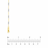 0.8mm Two-Tone Designer Twist Chain with Lobster Lock