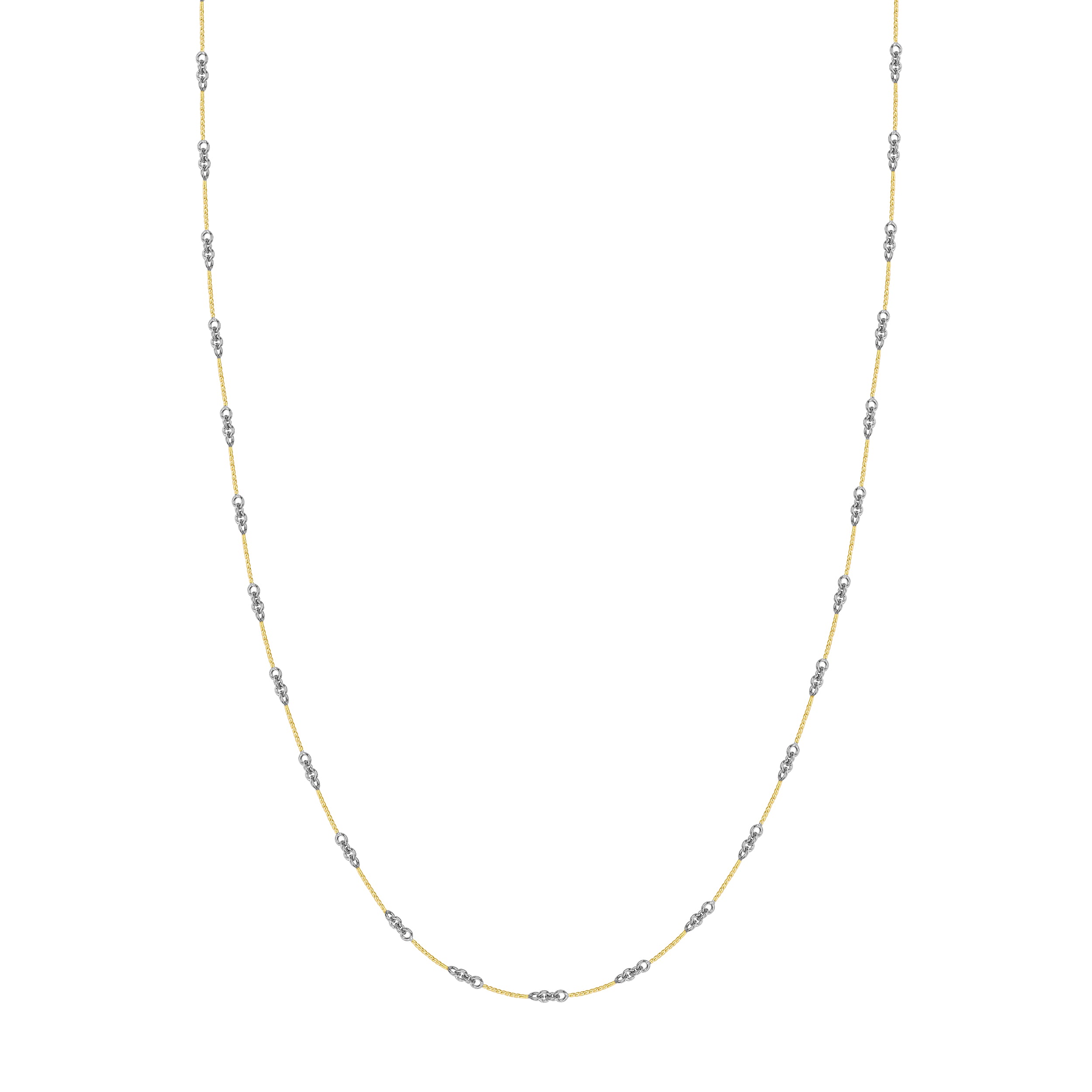 0.8mm Two-Tone Designer Twist Chain with Lobster Lock