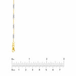 0.8mm Two-Tone Designer Twist Chain with Lobster Lock