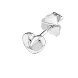 Puffy Heart Stud Earrings on Post Back