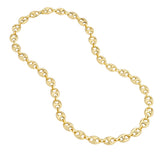 10mm Puff Mariner Chain with Fancy Oval Lobster Lock