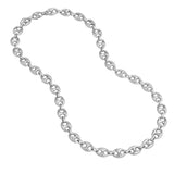 10mm Puff Mariner Chain with Fancy Oval Lobster Lock