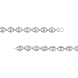 10mm Puff Mariner Chain with Fancy Oval Lobster Lock