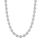 10mm Puff Mariner Chain with Fancy Oval Lobster Lock