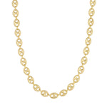 10mm Puff Mariner Chain with Fancy Oval Lobster Lock