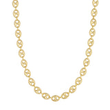 10mm Puff Mariner Chain with Fancy Oval Lobster Lock