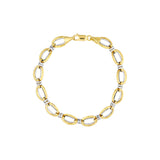 Two-Tone Polished Double Link Bracelet