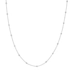 Sterling Silver Bead Station Chain