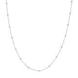 Sterling Silver Bead Station Chain